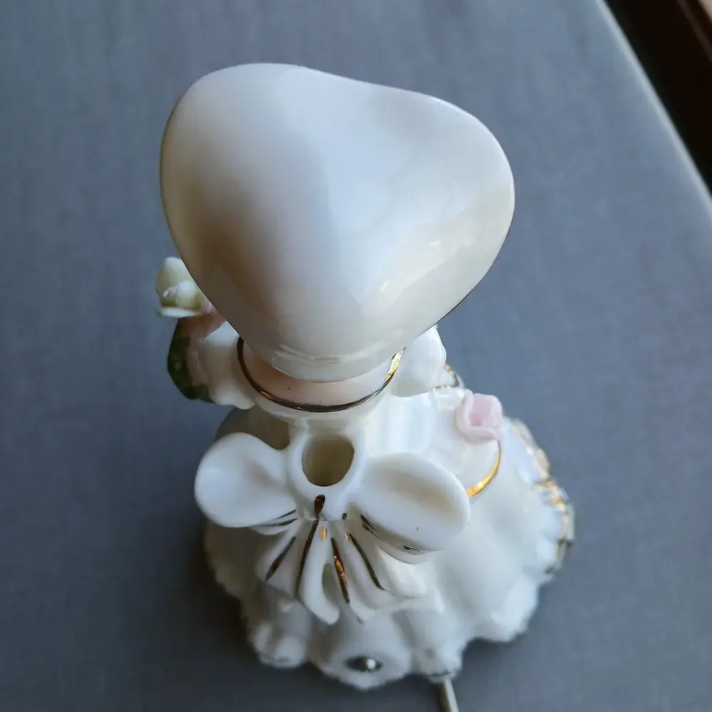 CMI Chadwick Porcelain Southern Belle with roses Night Light not working VTG 50s